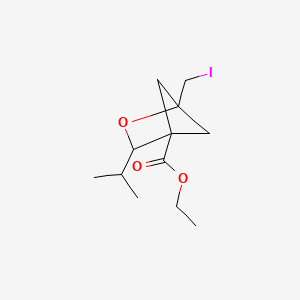 molecular formula C12H19IO3 B13497809 Ethyl 1-(iodomethyl)-3-(propan-2-yl)-2-oxabicyclo[2.1.1]hexane-4-carboxylate 