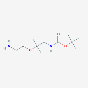 molecular formula C11H24N2O3 B13497815 Tert-butyl (2-(2-aminoethoxy)-2-methylpropyl)carbamate 