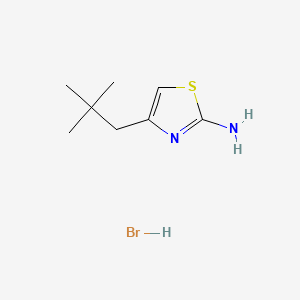molecular formula C8H15BrN2S B13497852 4-(2,2-Dimethylpropyl)-1,3-thiazol-2-amine hydrobromide 