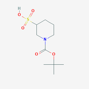 molecular formula C10H19NO5S B13497855 1-(Tert-butoxycarbonyl)piperidine-3-sulfonic acid CAS No. 338731-03-6