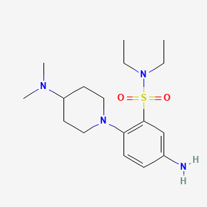 molecular formula C17H30N4O2S B13497858 5-amino-2-[4-(dimethylamino)piperidin-1-yl]-N,N-diethylbenzene-1-sulfonamide 