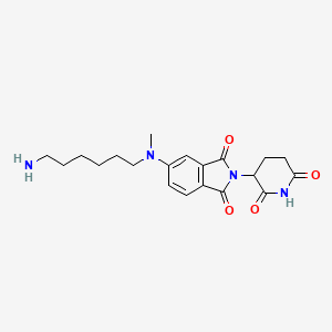 molecular formula C20H26N4O4 B13497886 5-[6-Aminohexyl(methyl)amino]-2-(2,6-dioxo-3-piperidyl)isoindoline-1,3-dione 