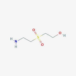 molecular formula C4H11NO3S B13497943 2-(2-Aminoethanesulfonyl)ethan-1-ol 