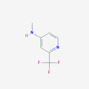 molecular formula C7H7F3N2 B13497951 4-Pyridinamine, N-methyl-2-(trifluoromethyl)- 