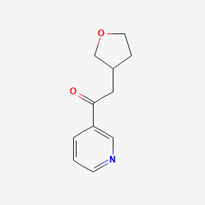 molecular formula C11H13NO2 B13497959 2-(Oxolan-3-yl)-1-(pyridin-3-yl)ethan-1-one 
