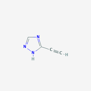 molecular formula C4H3N3 B13497979 3-ethynyl-1H-1,2,4-triazole 