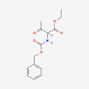 molecular formula C14H17NO5 B13498055 Ethyl 2-{[(benzyloxy)carbonyl]amino}-3-oxobutanoate CAS No. 112026-37-6