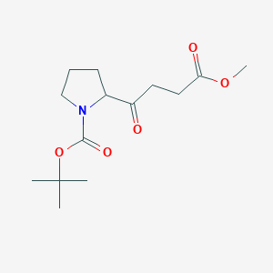 molecular formula C14H23NO5 B13498062 Tert-butyl 2-(4-methoxy-4-oxobutanoyl)pyrrolidine-1-carboxylate 