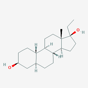 molecular formula C₂₀H₃₄O₂ B134981 (3S,5S,8R,9R,10S,13S,14S,17S)-17-ethyl-13-methyl-2,3,4,5,6,7,8,9,10,11,12,14,15,16-tetradecahydro-1H-cyclopenta[a]phenanthrene-3,17-diol CAS No. 7253-95-4