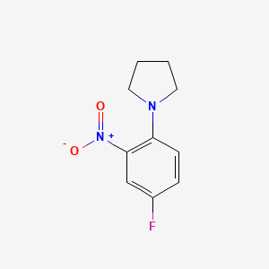 molecular formula C10H11FN2O2 B1349810 1-(4-Fluoro-2-nitrophenyl)pyrrolidine CAS No. 778-56-3