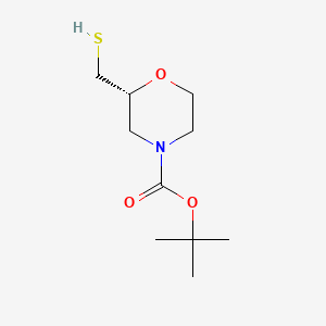 molecular formula C10H19NO3S B13498142 tert-Butyl (R)-2-(mercaptomethyl)morpholine-4-carboxylate 