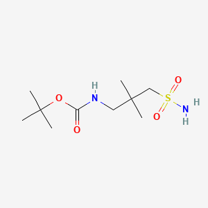 molecular formula C10H22N2O4S B13498170 tert-butyl N-(2,2-dimethyl-3-sulfamoylpropyl)carbamate 