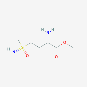 molecular formula C6H14N2O3S B13498172 Methyl 2-amino-4-(S-methylsulfonimidoyl)butanoate 