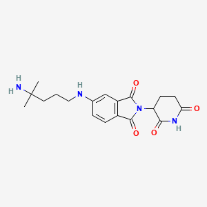 molecular formula C19H24N4O4 B13498210 5-[(4-Amino-4-methyl-pentyl)amino]-2-(2,6-dioxo-3-piperidyl)isoindoline-1,3-dione 