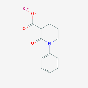 molecular formula C12H12KNO3 B13498211 Potassium 2-oxo-1-phenylpiperidine-3-carboxylate 