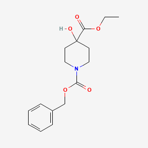 molecular formula C16H21NO5 B13498220 1-Benzyl 4-ethyl 4-hydroxypiperidine-1,4-dicarboxylate 