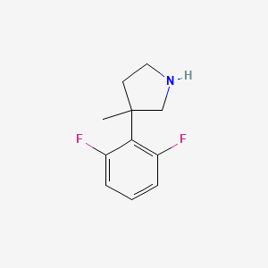 molecular formula C11H13F2N B13498270 3-(2,6-Difluorophenyl)-3-methylpyrrolidine 