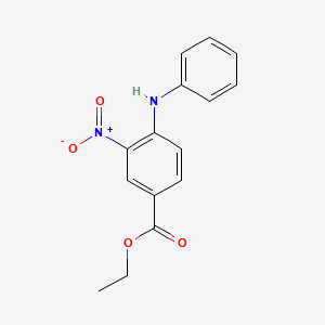 molecular formula C15H14N2O4 B13498272 Ethyl 3-nitro-4-(phenylamino)benzoate CAS No. 16588-18-4