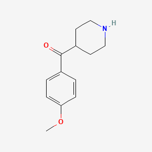 molecular formula C13H17NO2 B1349828 (4-Methoxyphenyl)(piperidin-4-yl)methanone CAS No. 76362-12-4