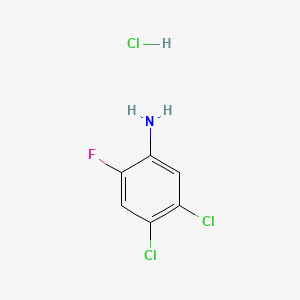 molecular formula C6H5Cl3FN B13498305 4,5-Dichloro-2-fluoroaniline hydrochloride 