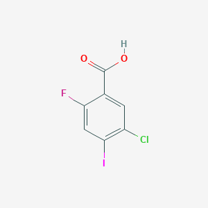 molecular formula C7H3ClFIO2 B13498320 5-Chloro-2-fluoro-4-iodobenzoic acid 