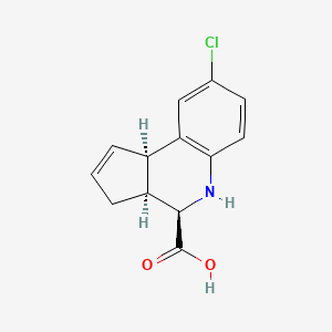 molecular formula C13H12ClNO2 B13498371 rac-(3aR,4S,9bS)-8-chloro-3H,3aH,4H,5H,9bH-cyclopenta[c]quinoline-4-carboxylic acid 