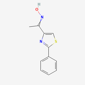 molecular formula C11H10N2OS B1349839 Ethanone, 1-(2-phenyl-4-thiazolyl)-, oxime CAS No. 57372-14-2