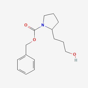 molecular formula C15H21NO3 B13498402 Benzyl 2-(3-hydroxypropyl)pyrrolidine-1-carboxylate CAS No. 1026417-23-1