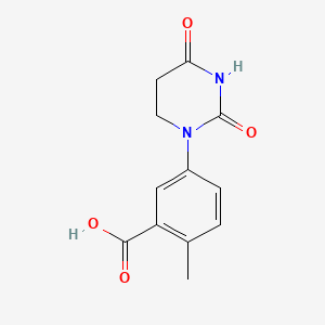 molecular formula C12H12N2O4 B13498429 5-(2,4-Dioxo-1,3-diazinan-1-yl)-2-methylbenzoic acid CAS No. 2703773-52-6