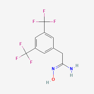 molecular formula C10H8F6N2O B1349843 2-[3,5-bis(trifluoromethyl)phenyl]-N'-hydroxyethanimidamide CAS No. 244022-74-0