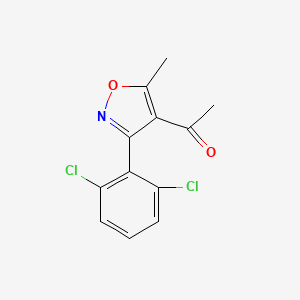 molecular formula C12H9Cl2NO2 B1349844 1-[3-(2,6-Dichlorophenyl)-5-methylisoxazol-4-yl]ethan-1-one CAS No. 70565-23-0