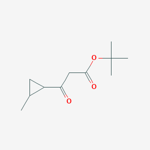 molecular formula C11H18O3 B13498506 Tert-butyl 3-(2-methylcyclopropyl)-3-oxopropanoate 