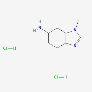 molecular formula C8H15Cl2N3 B13498509 1-methyl-4,5,6,7-tetrahydro-1H-1,3-benzodiazol-6-amine dihydrochloride 
