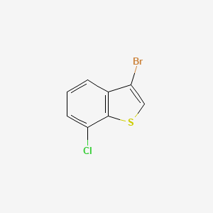 molecular formula C8H4BrClS B13498574 3-Bromo-7-chloro-1-benzothiophene 
