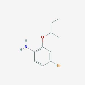 molecular formula C10H14BrNO B13498585 4-Bromo-2-(sec-butoxy)aniline 