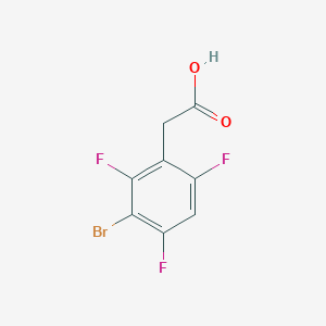 molecular formula C8H4BrF3O2 B13498623 2-(3-Bromo-2,4,6-trifluorophenyl)acetic acid 