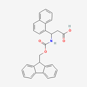 molecular formula C28H23NO4 B1349863 Fmoc-(R,S)-3-amino-3-(1-naphthyl)propionic acid CAS No. 269078-77-5