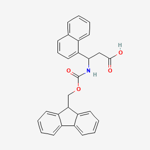 B1349863 3-{[(9H-Fluoren-9-ylmethoxy)carbonyl]amino}-3-(naphthalen-1-YL)propanoic acid CAS No. 269078-77-5