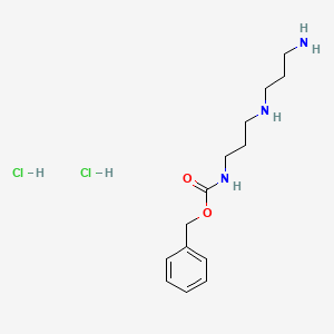 molecular formula C14H25Cl2N3O2 B13498644 benzyl N-{3-[(3-aminopropyl)amino]propyl}carbamate dihydrochloride 