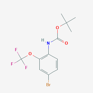 molecular formula C12H13BrF3NO3 B13498667 tert-Butyl (4-bromo-2-(trifluoromethoxy)phenyl)carbamate 