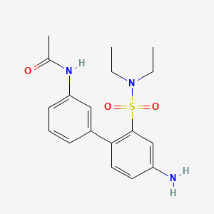 molecular formula C18H23N3O3S B13498706 N-[4'-amino-2'-(diethylsulfamoyl)-[1,1'-biphenyl]-3-yl]acetamide 