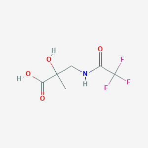 molecular formula C6H8F3NO4 B13498812 2-Hydroxy-2-methyl-3-(2,2,2-trifluoroacetamido)propanoic acid 