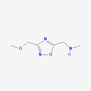 molecular formula C6H11N3O2 B13498819 {[3-(Methoxymethyl)-1,2,4-oxadiazol-5-yl]methyl}(methyl)amine 
