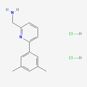 molecular formula C14H18Cl2N2 B13498820 1-[6-(3,5-Dimethylphenyl)pyridin-2-yl]methanamine dihydrochloride 