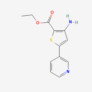 molecular formula C12H12N2O2S B13498826 Ethyl 3-amino-5-(3-pyridinyl)-2-thiophenecarboxylate CAS No. 83739-58-6