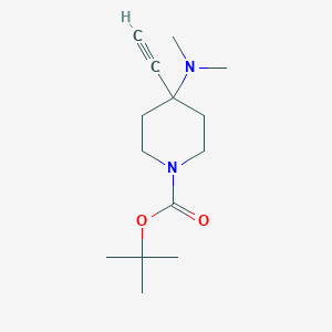 molecular formula C14H24N2O2 B13498838 Tert-butyl 4-(dimethylamino)-4-ethynylpiperidine-1-carboxylate 
