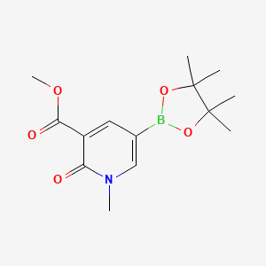 molecular formula C14H20BNO5 B13498845 Methyl 1-methyl-2-oxo-5-(4,4,5,5-tetramethyl-1,3,2-dioxaborolan-2-yl)-1,2-dihydropyridine-3-carboxylate 