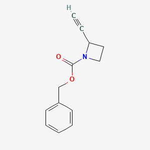 molecular formula C13H13NO2 B13498846 N-Cbz-2-ethynylazetidine 