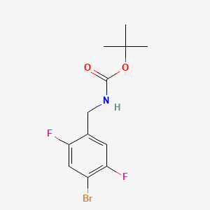 molecular formula C12H14BrF2NO2 B13498870 tert-Butyl (4-bromo-2,5-difluorobenzyl)carbamate 