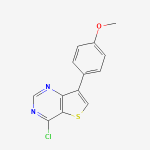 molecular formula C13H9ClN2OS B1349889 4-Chloro-7-(4-methoxyphenyl)thieno[3,2-d]pyrimidine CAS No. 827614-35-7
